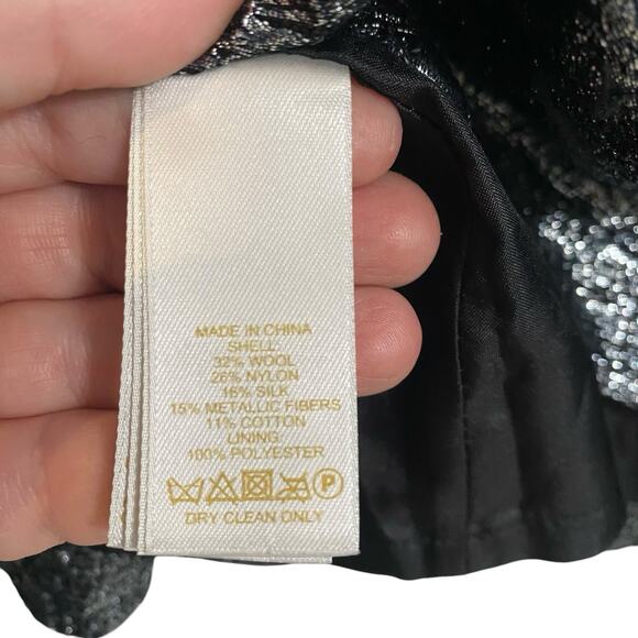 KATE SPADE NEW YORK METALLIC TWIRL REVERSE PLEAT COCKTAIL PARTY SKIRT SZ 0 $348 - Picture 11 of 11